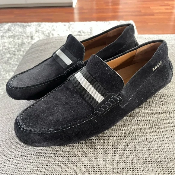 Bally Switzerland Men’s Pearce Black Leather Loafers, 9.5, Made in Italy s-l400.jpg main image 3
